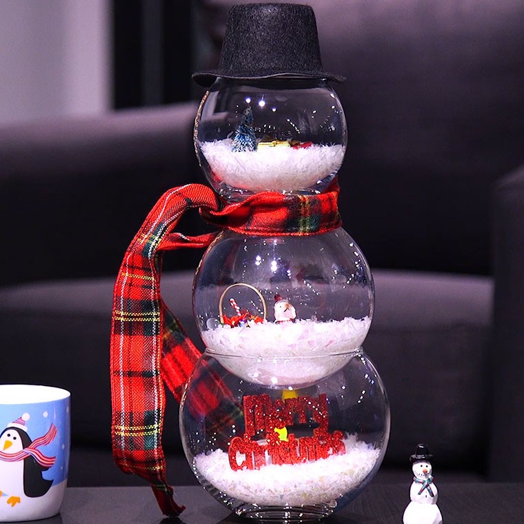 Bring Frosty Inside By Making Your Own Fish Bowl Snowman 