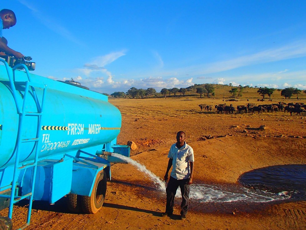 water truck in tsavo kenya