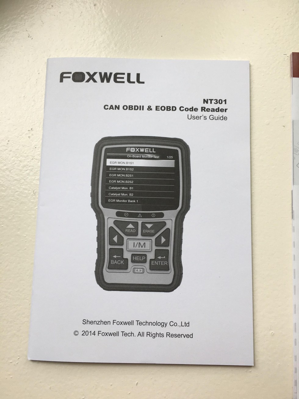 Foxwell NT301 OBD2 Code Reader is a Scanner for Gear Heads