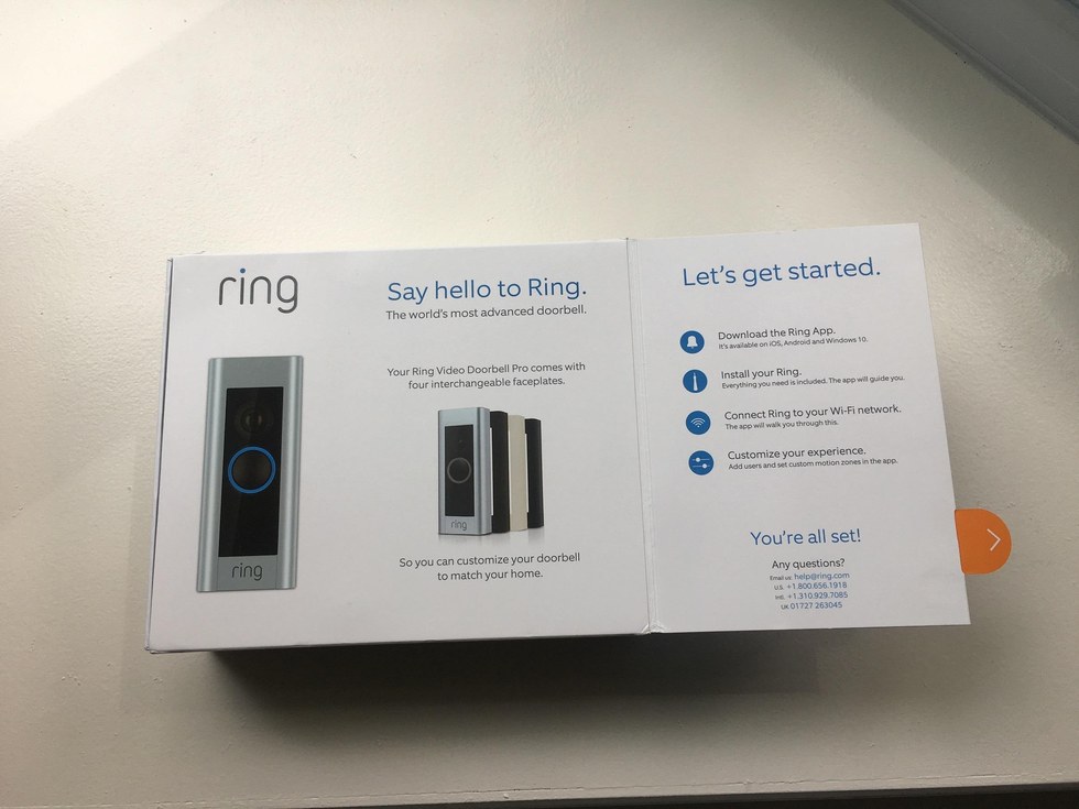 Inside Ring Video Doorbell Pro Box