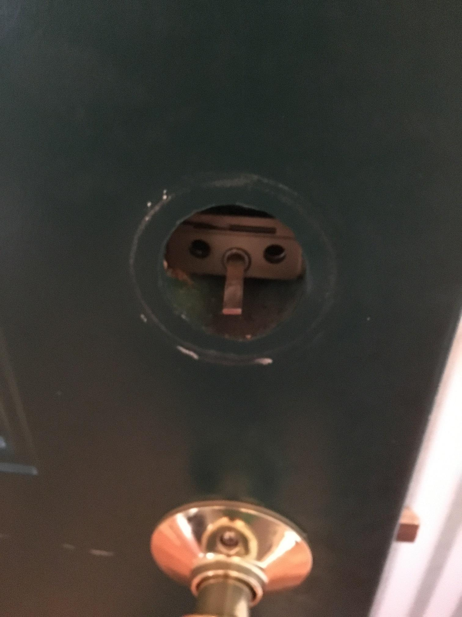 Remove Backside of Door's Deadbolt Lock